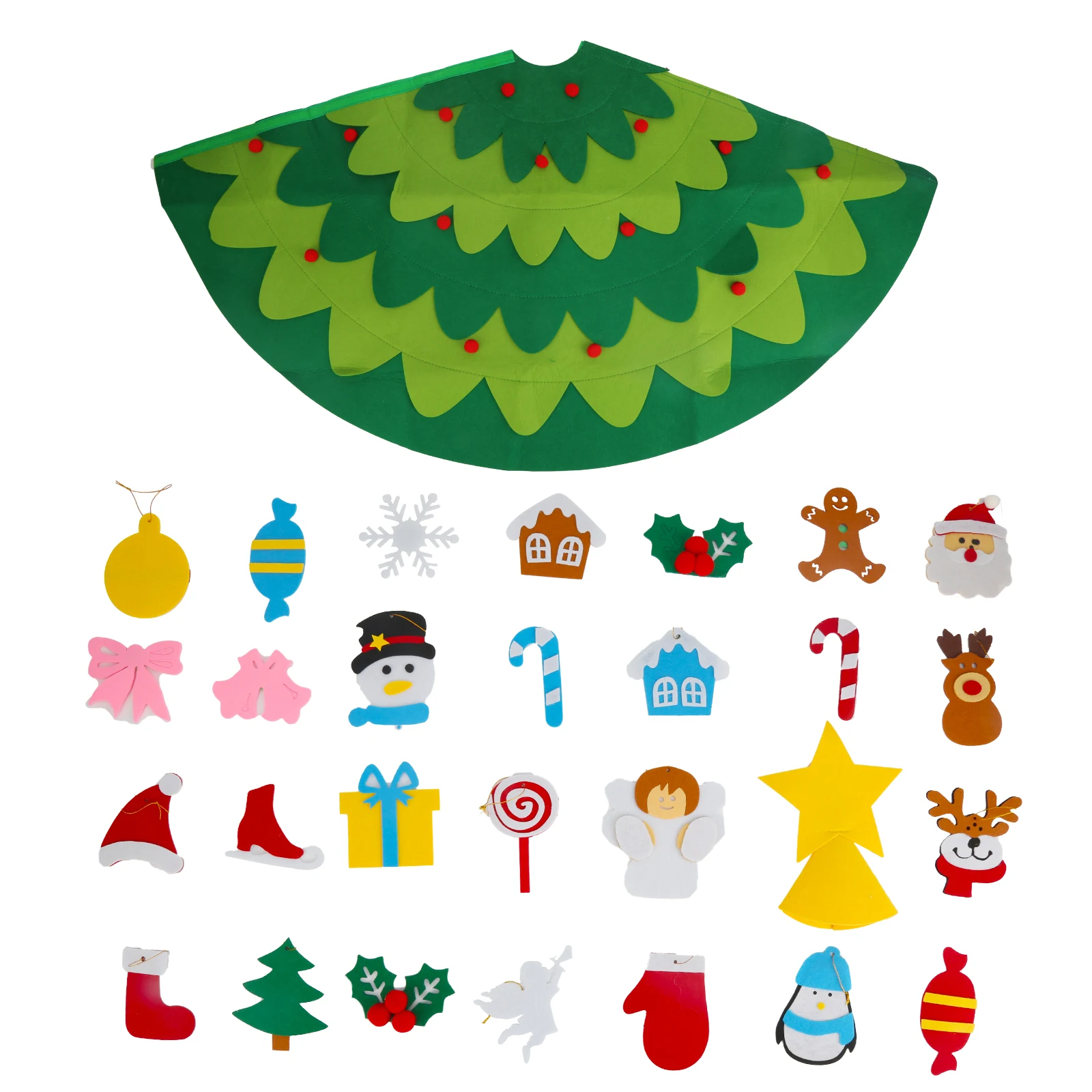 3D Felt Christmas Tree Set DIY Christmas Tree with 26pcs Ornaments for Toddlers Kids Gift Xmas Decoration
3D Felt Christmas Tree Set DIY Christmas Tree with 26pcs Ornaments for Toddlers Kids Gift Xmas Decoration