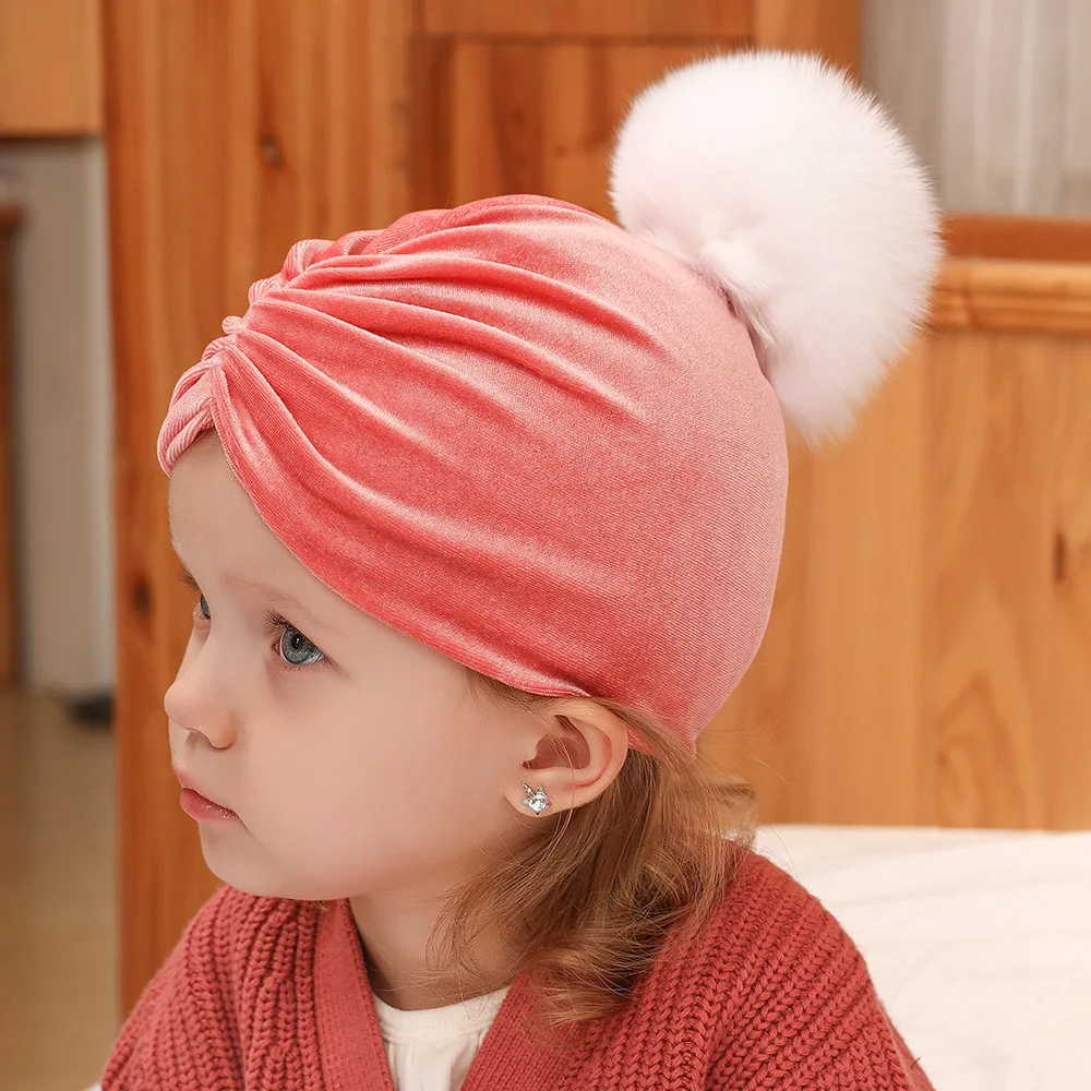 Children Pom Pom Ball Caps Velvet Pleated Hat Newborn Fur Balls Beanies Chapeau Pompom Baby Girls Headgear Kids Infant Headwrap
Children Pom Pom Ball Caps Velvet Pleated Hat Newborn Fur Balls Beanies Chapeau Pompom Baby Girls Headgear Kids Infant Headwrap