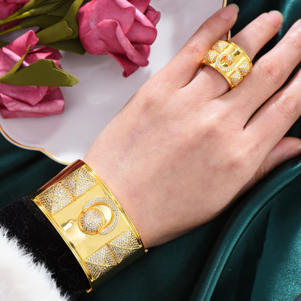 missvikki Luxury New Trendy Nail Shape Bangle Ring for Women Bridal Jewelry Sets Wedding Ladies Perfect Gift High Quality
missvikki Luxury New Trendy Nail Shape Bangle Ring for Women Bridal Jewelry Sets Wedding Ladies Perfect Gift High Quality