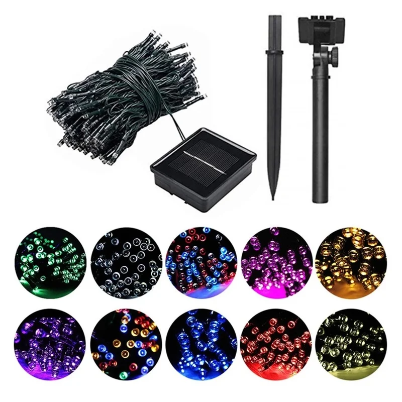50/100/200 Led Solar Fairy Lights Outdoor Waterproof Street Garland Houses Christmas Party Garden Decorations String Light Strip
50/100/200 Led Solar Fairy Lights Outdoor Waterproof Street Garland Houses Christmas Party Garden Decorations String Light Strip