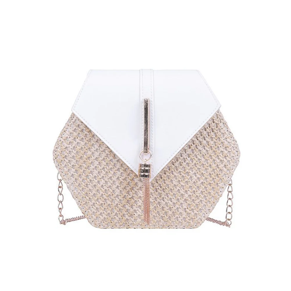 2021 Hexagon Style Straw+leather Handbag Women Summer Rattan Bag Handmade Woven Beach Circle Bohemia Shoulder Bag
2021 Hexagon Style Straw+leather Handbag Women Summer Rattan Bag Handmade Woven Beach Circle Bohemia Shoulder Bag