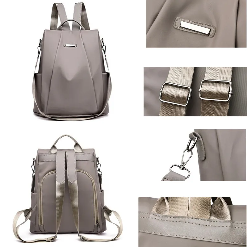 2020 Hot Women's Backpack Casual Nylon Solid Color School Bag Fashion Detachable Shoulder Strap Shoulder Bag
2020 Hot Women's Backpack Casual Nylon Solid Color School Bag Fashion Detachable Shoulder Strap Shoulder Bag