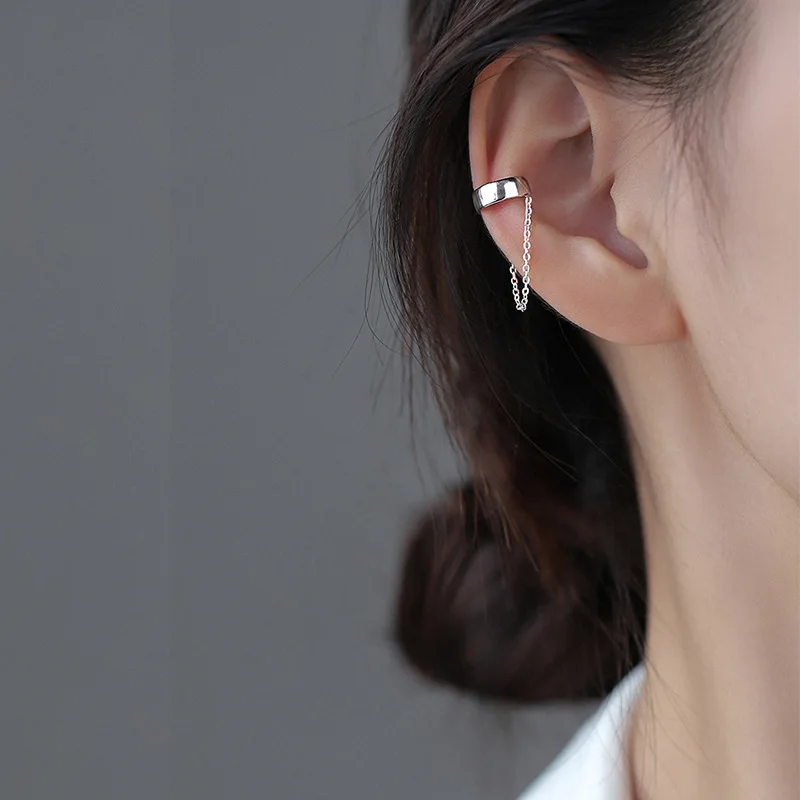 Silvery French Non-pierced Chain Ear Clip Female Simple Hip Hop Cold Wind Clip Earrings Cool Women Jewelry Girl Gift
Silvery French Non-pierced Chain Ear Clip Female Simple Hip Hop Cold Wind Clip Earrings Cool Women Jewelry Girl Gift