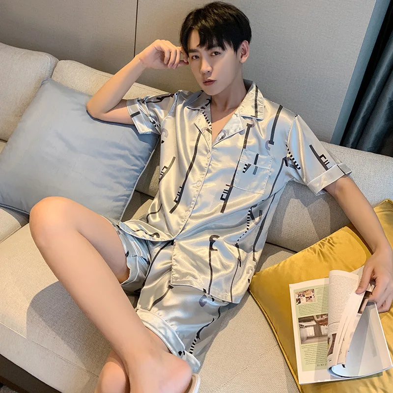 Plus Size 5XL Men's Pajama Short's for Summer Satin Set Silk Unisex Female Male Pijama Casual Home Clothes Pyjama Pijamas
Plus Size 5XL Men's Pajama Short's for Summer Satin Set Silk Unisex Female Male Pijama Casual Home Clothes Pyjama Pijamas