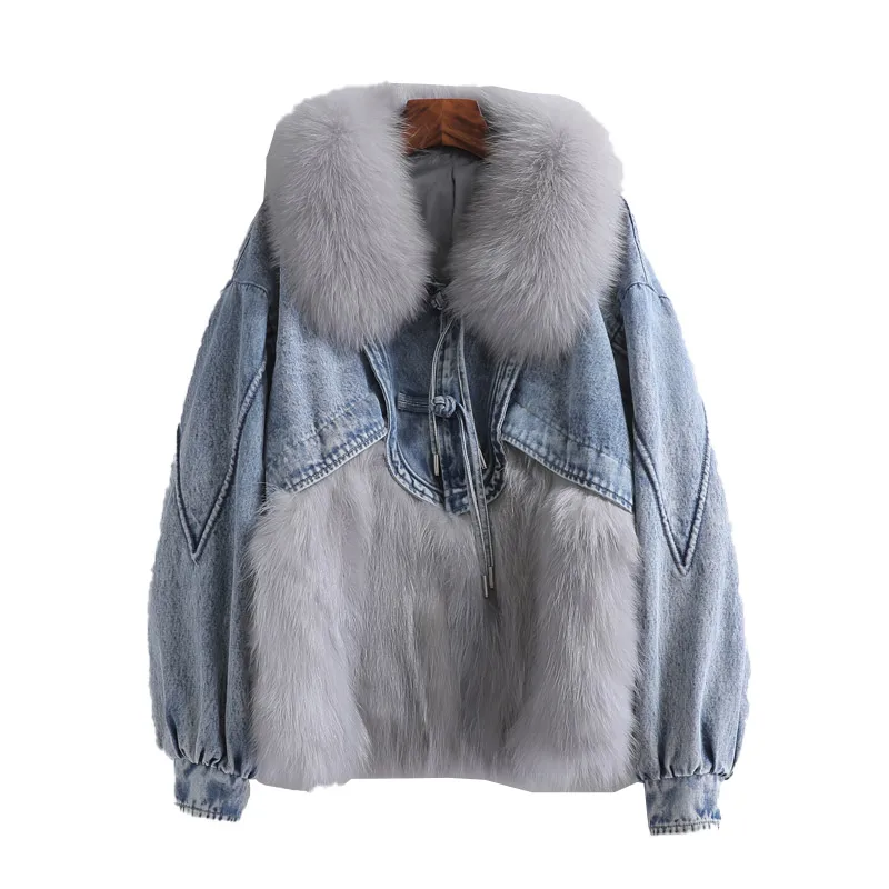 Lady Cow Coat Down Lining Fox Fur Patchwork Autumn Winter Women Jacket Suit Outerwear LF21088KQN
Lady Cow Coat Down Lining Fox Fur Patchwork Autumn Winter Women Jacket Suit Outerwear LF21088KQN