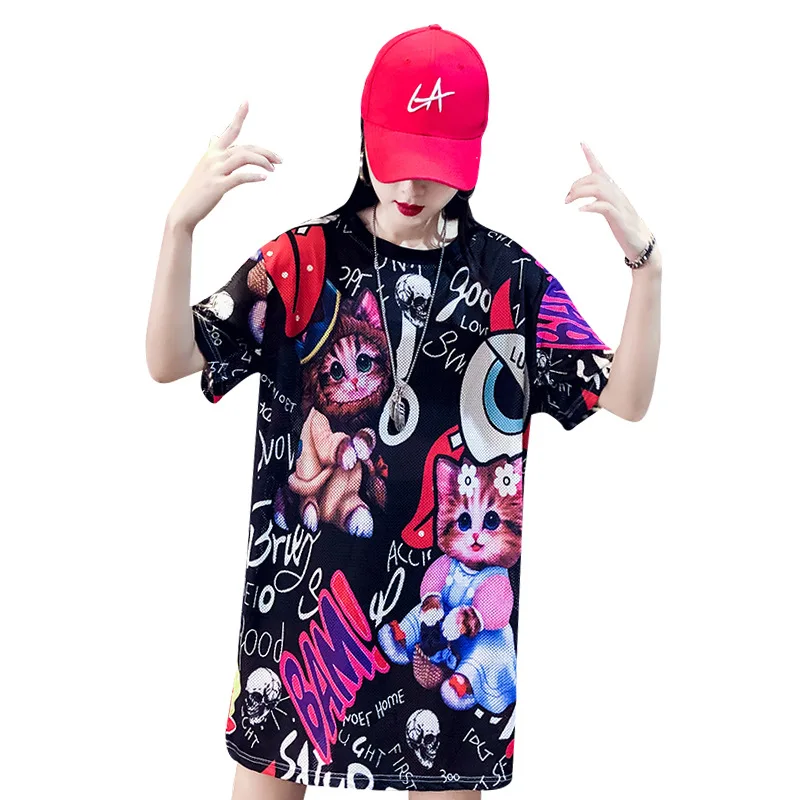 2021 European and American Women's Top Cartoon Print Summer Medium-length Loose-fitting Large-sleeved Schoolgirl T-shirt
2021 European and American Women's Top Cartoon Print Summer Medium-length Loose-fitting Large-sleeved Schoolgirl T-shirt