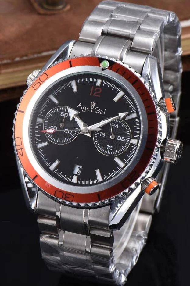 Classic New Chronograph Men Stopwatch Sapphire Watches James Bond 007 Orange Blue Black Bezel Professional Sport Limited
Classic New Chronograph Men Stopwatch Sapphire Watches James Bond 007 Orange Blue Black Bezel Professional Sport Limited