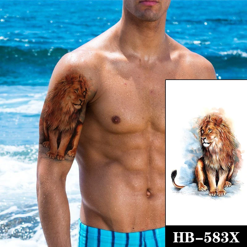 Waterproof Temporary Tattoo Sticker Realistic Lion High Quality Large Size Body Art Fake Tattoos Flash Tatoos Arm for Men Women
Waterproof Temporary Tattoo Sticker Realistic Lion High Quality Large Size Body Art Fake Tattoos Flash Tatoos Arm for Men Women