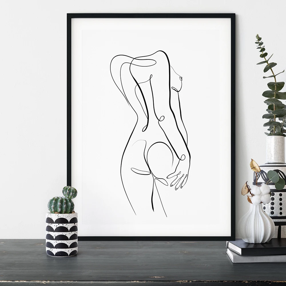 Картина на холсте с изображением женщин абстрактная Женская фигурка