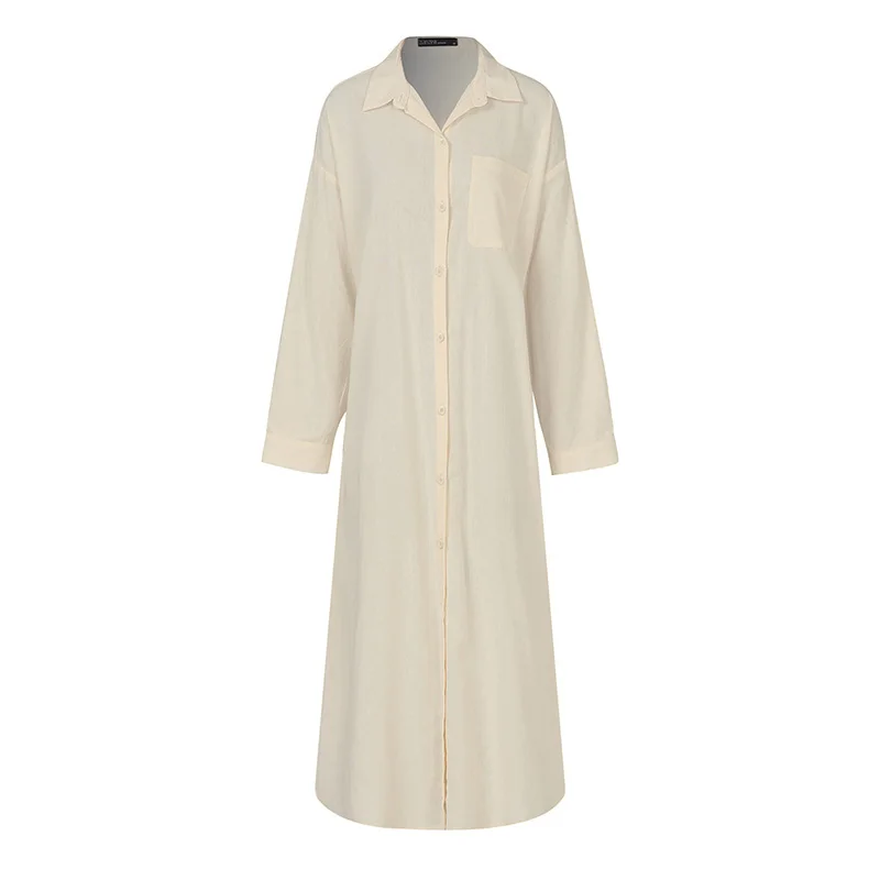 Fashion Autumn Blouse Women Elegant Lapel Neck Buttons Down Cardigan ZANZEA Casual Long Shirt Vestidos Solid Tops Split Blusas 7 
Fashion Autumn Blouse Women Elegant Lapel Neck Buttons Down Cardigan ZANZEA Casual Long Shirt Vestidos Solid Tops Split Blusas 7