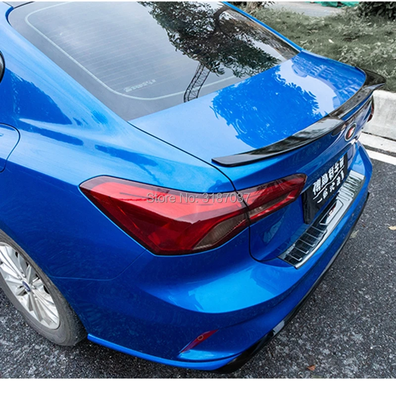 

For Focus Spoiler 2019+ Focus Hig M4 style ABS Plastic Unpainted Color Rear Roof Spoiler Wing Trunk Lip Boot Cover Car Styling