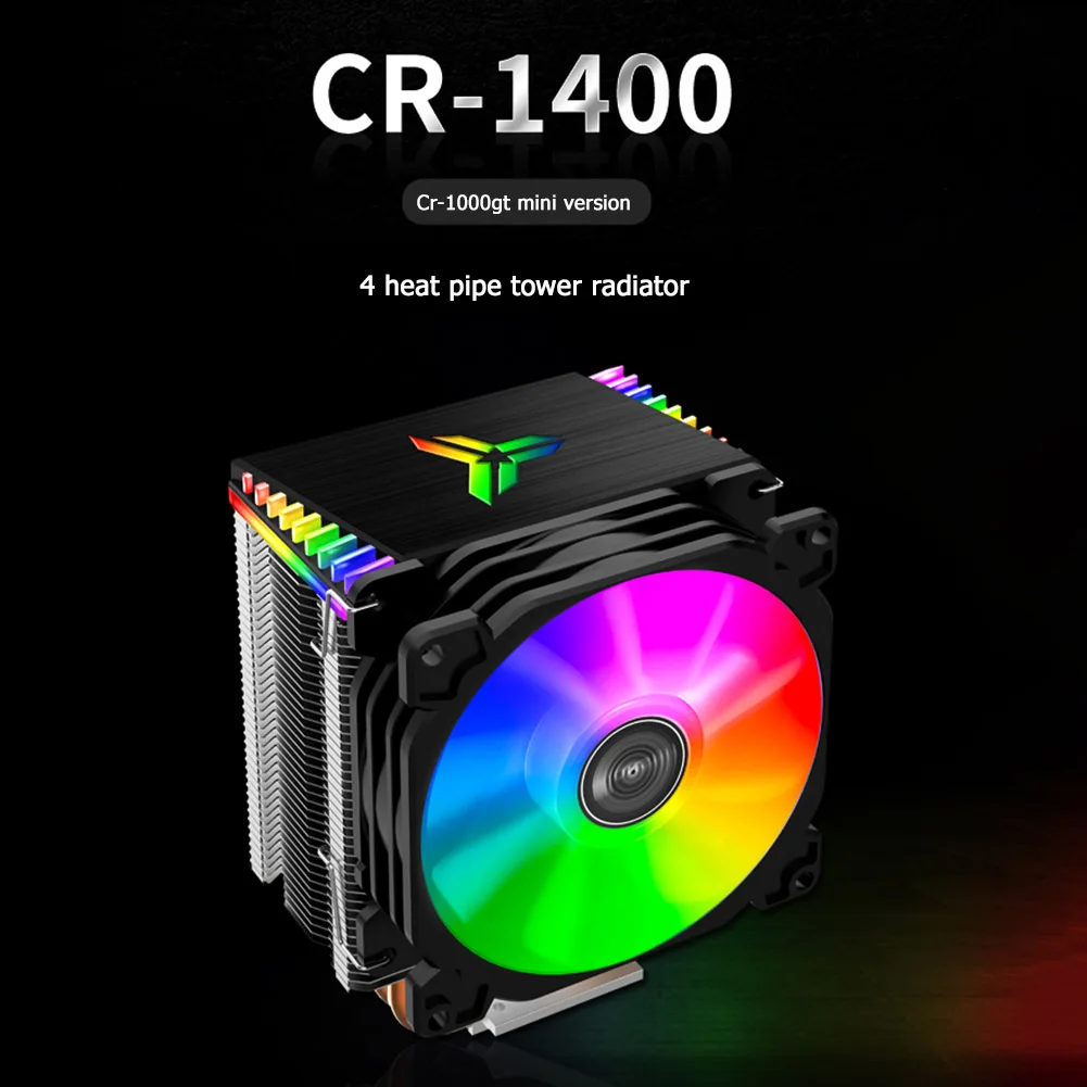 Кулер для процессора Jonsbo CR1400 PWM 4Pin 12 В PC со светодиодной подсветкой RGB 4 тепловые