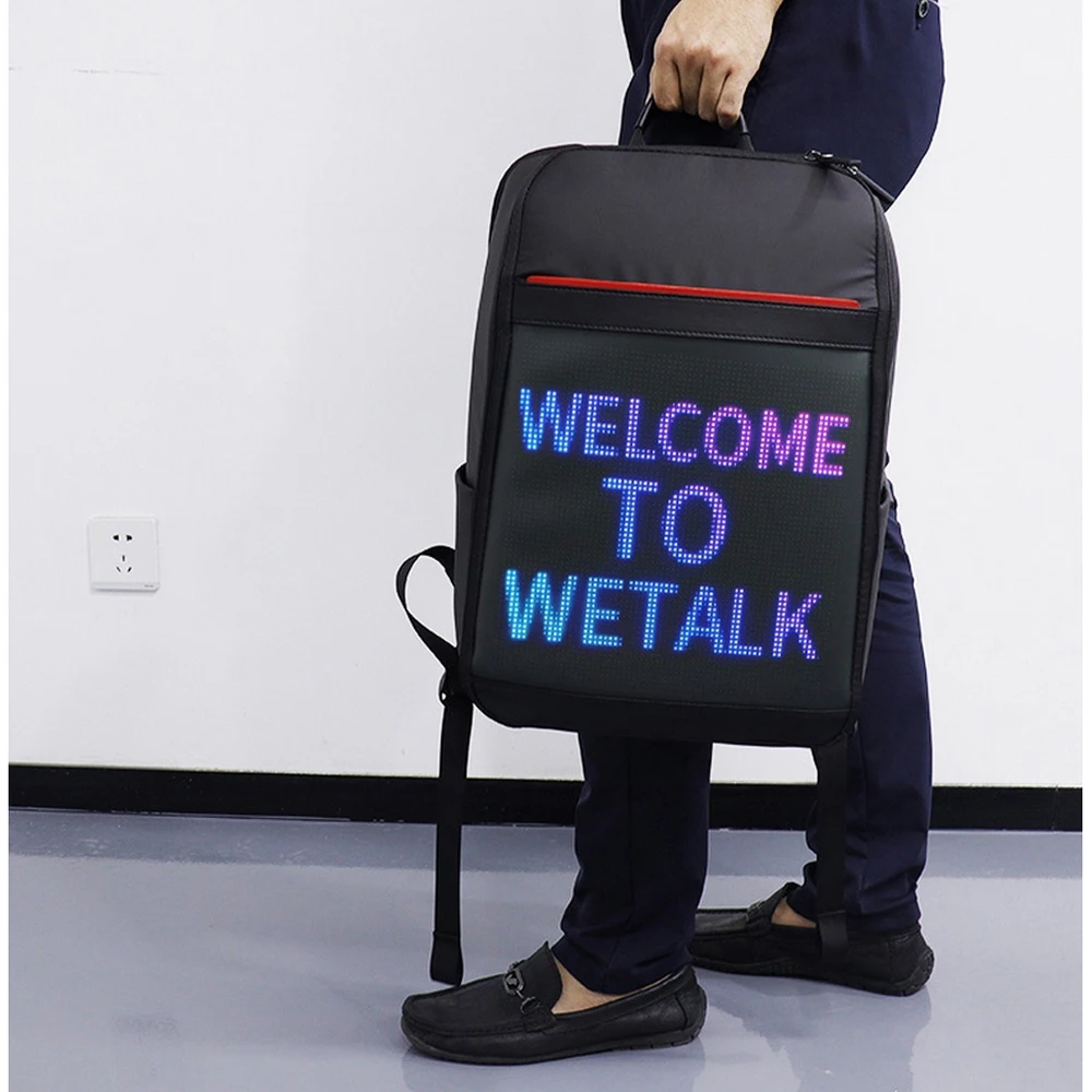 LED Display Screen Dynamic Backpack Walking Smart WIFI Version APP Control Light Multi-function Waterproof Dynamic City Backpack
LED Display Screen Dynamic Backpack Walking Smart WIFI Version APP Control Light Multi-function Waterproof Dynamic City Backpack