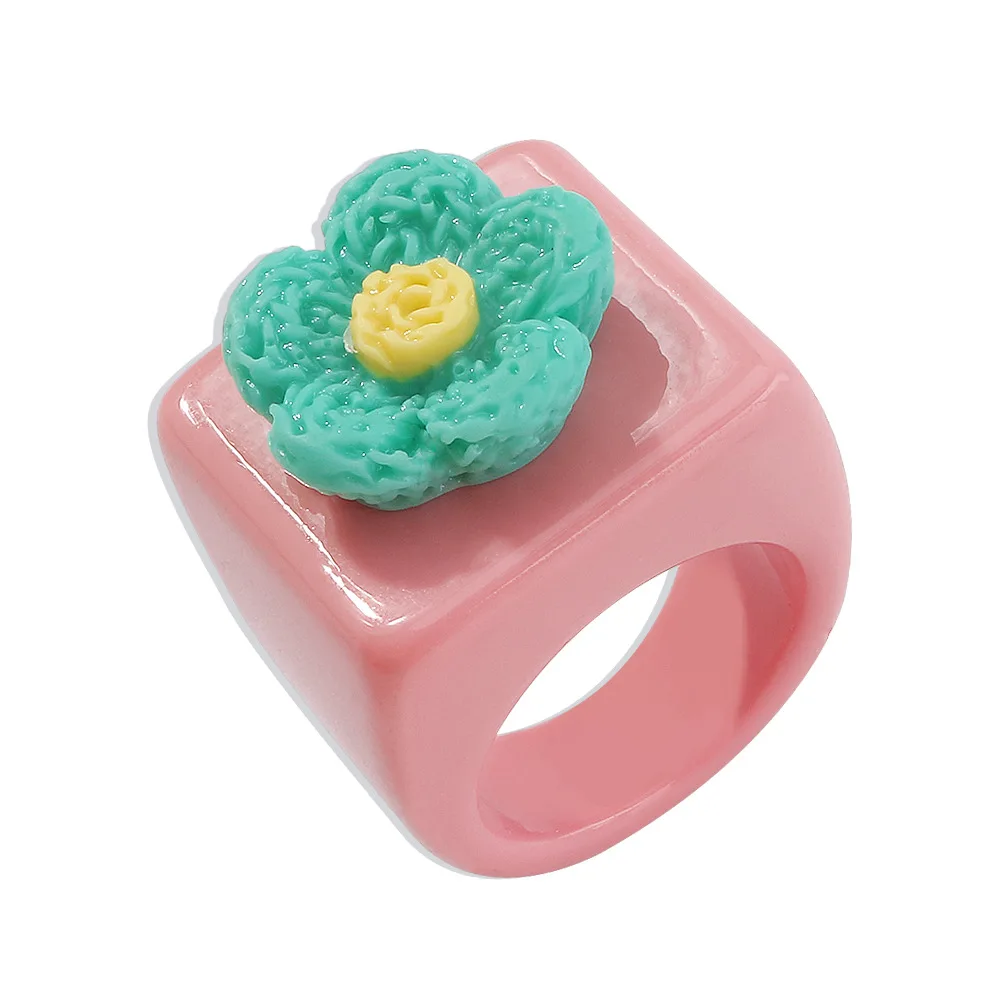 Cute Funny Ring 3D Strawberry Carrot Charms Contrasting Color Acrylic Macaron Rings for Women Girl Fashion Jewelry
Cute Funny Ring 3D Strawberry Carrot Charms Contrasting Color Acrylic Macaron Rings for Women Girl Fashion Jewelry
