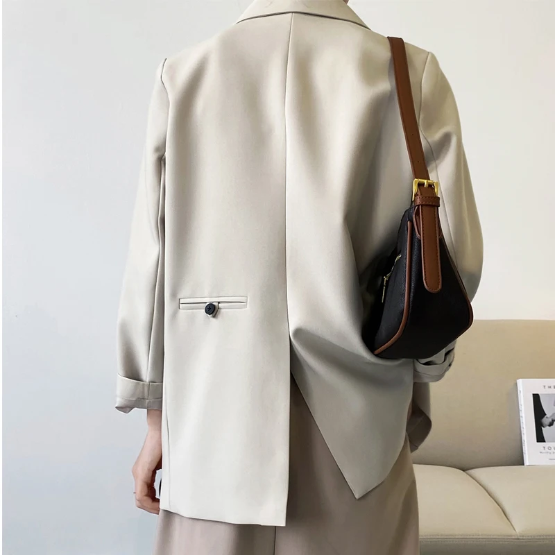 Black blazer coat 2021 Spring New Fashion Solid Color Loose Straight Notched Collar Single Breasted Slit Pockets Indi
Black blazer coat 2021 Spring New Fashion Solid Color Loose Straight Notched Collar Single Breasted Slit Pockets Indi