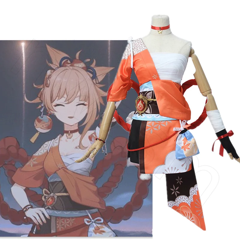 Game Genshin Impact Yoimiya Cosplay Costume Female Fashion Battle Uniforms Role Play Cute Hallowmas Women Combat Outfits
Game Genshin Impact Yoimiya Cosplay Costume Female Fashion Battle Uniforms Role Play Cute Hallowmas Women Combat Outfits