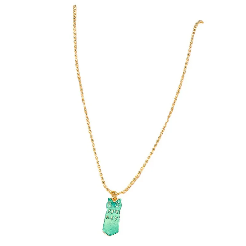 Ins Gold Chain Green Enamel Letters Irregular Minimalism Choker Pendant Necklaces Trendy Korean Fashion Party Jewelry
Ins Gold Chain Green Enamel Letters Irregular Minimalism Choker Pendant Necklaces Trendy Korean Fashion Party Jewelry