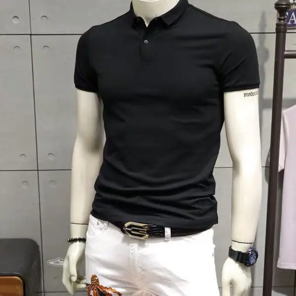 Men's 2021 summer new product solid versatile academy style short sleeve polo shirt Lapel short sleeve T-shirt
Men's 2021 summer new product solid versatile academy style short sleeve polo shirt Lapel short sleeve T-shirt