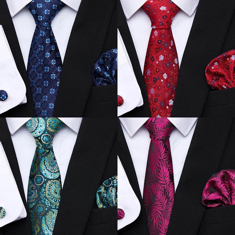 7.5 cm Silk Top grade Birthday Present Tie Hanky Cufflink Set Tie Necktie Printed Formal Clothing hombre Pink Father's Day
7.5 cm Silk Top grade Birthday Present Tie Hanky Cufflink Set Tie Necktie Printed Formal Clothing hombre Pink Father's Day