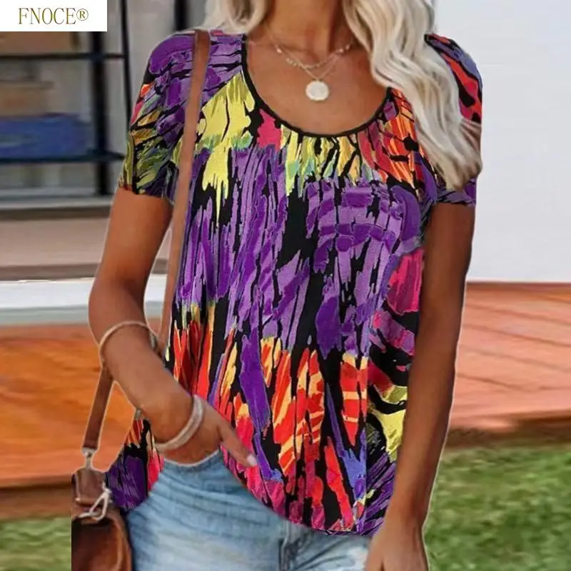 FNOCE Crop Top 2021 new women's loose printed round neck short-sleeved T-shirt top Oversized T-shirt T-shirt women
FNOCE Crop Top 2021 new women's loose printed round neck short-sleeved T-shirt top Oversized T-shirt T-shirt women