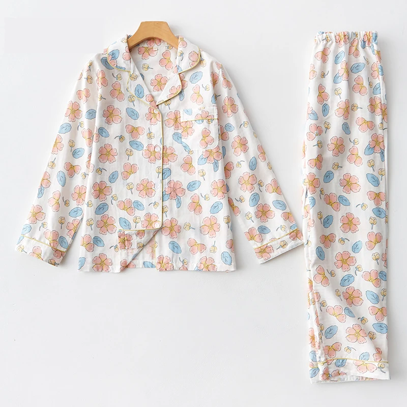 XIKUO 2022 Новый Ретро Гонконгский стиль разноцветный принт хлопок марля Дамская пижама с длинным рукавом костюм 100% Чистый хлопок одежда для сн... 
XIKUO 2022 Новый Ретро Гонконгский стиль разноцветный принт хлопок марля Дамская пижама с длинным рукавом костюм 100% Чистый хлопок одежда для сн...