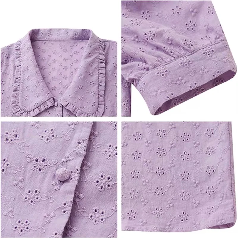 Embroidered Blouse Women Peter Pan Collared Shirt Short Puff Sleeve Sweet Shirt Girls Summer Vintage Plus Size Cottagecore
Embroidered Blouse Women Peter Pan Collared Shirt Short Puff Sleeve Sweet Shirt Girls Summer Vintage Plus Size Cottagecore
