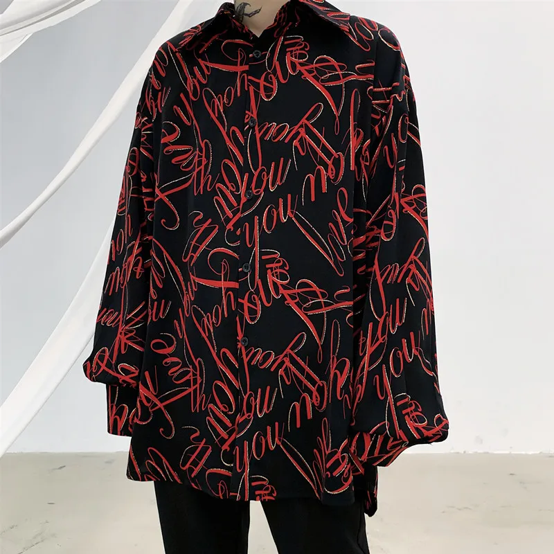 Male Streetwear Hip Hop Shirt Men Letter Printing Casual Loose Long Sleeve Shirt
Male Streetwear Hip Hop Shirt Men Letter Printing Casual Loose Long Sleeve Shirt