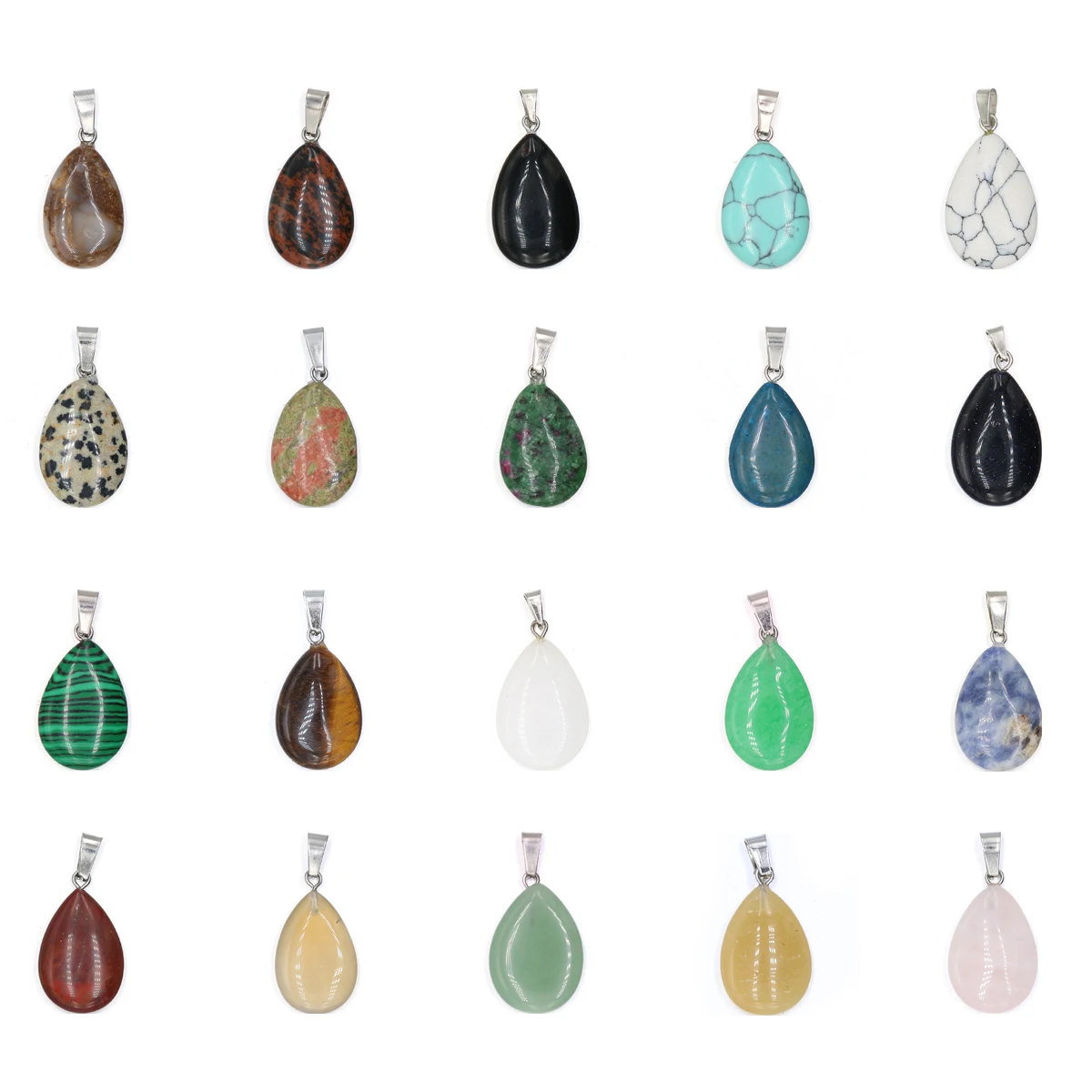 Hot Sale New Natural Semi-precious Stone Pendant Drop-shaped Exquisite Fashion Pendant for Making DIY Necklace Accessories
Hot Sale New Natural Semi-precious Stone Pendant Drop-shaped Exquisite Fashion Pendant for Making DIY Necklace Accessories