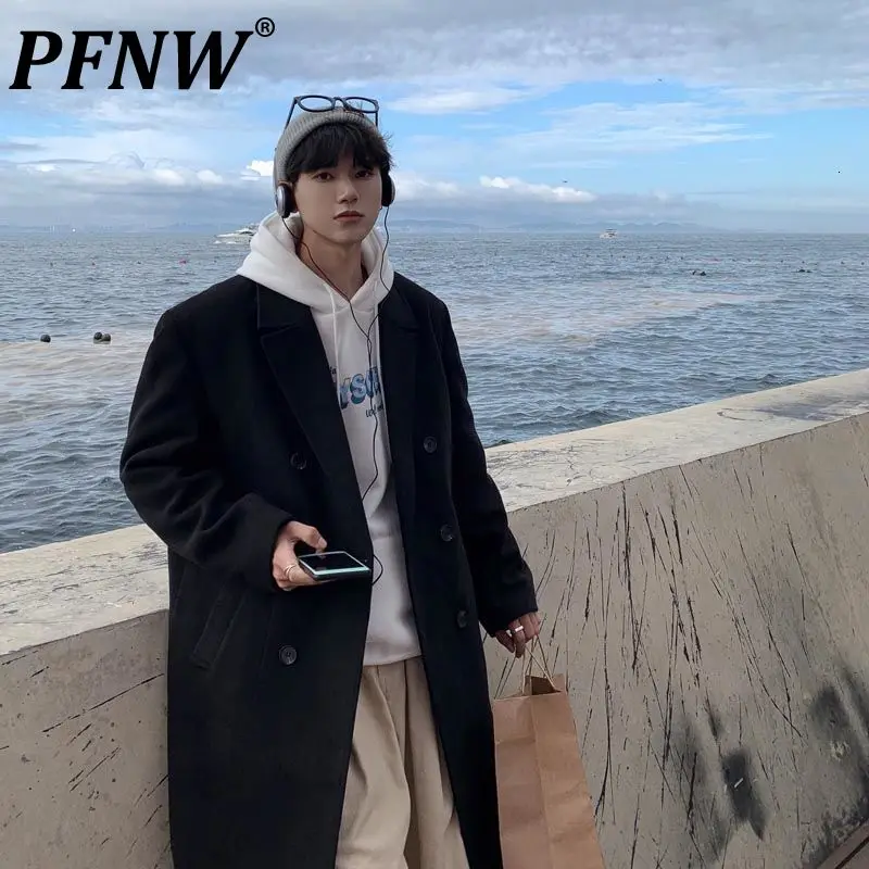 PFNW Thicken Coats Men's Autumn Winter New Double Breasted Loose Lapel Campus Preppy Wide Elegant Medium Long Woolen Jacket 1155
PFNW Thicken Coats Men's Autumn Winter New Double Breasted Loose Lapel Campus Preppy Wide Elegant Medium Long Woolen Jacket 1155