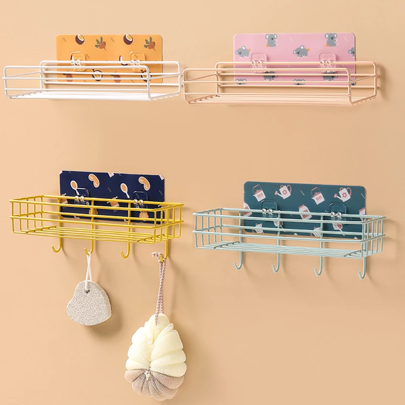 Wall-mounted Storage Rack Wrought Iron Shelf Hole-free Wall Storage Rack 8KG Load Bathroom Kitchen Bedroom Metal Storage Rack
Wall-mounted Storage Rack Wrought Iron Shelf Hole-free Wall Storage Rack 8KG Load Bathroom Kitchen Bedroom Metal Storage Rack