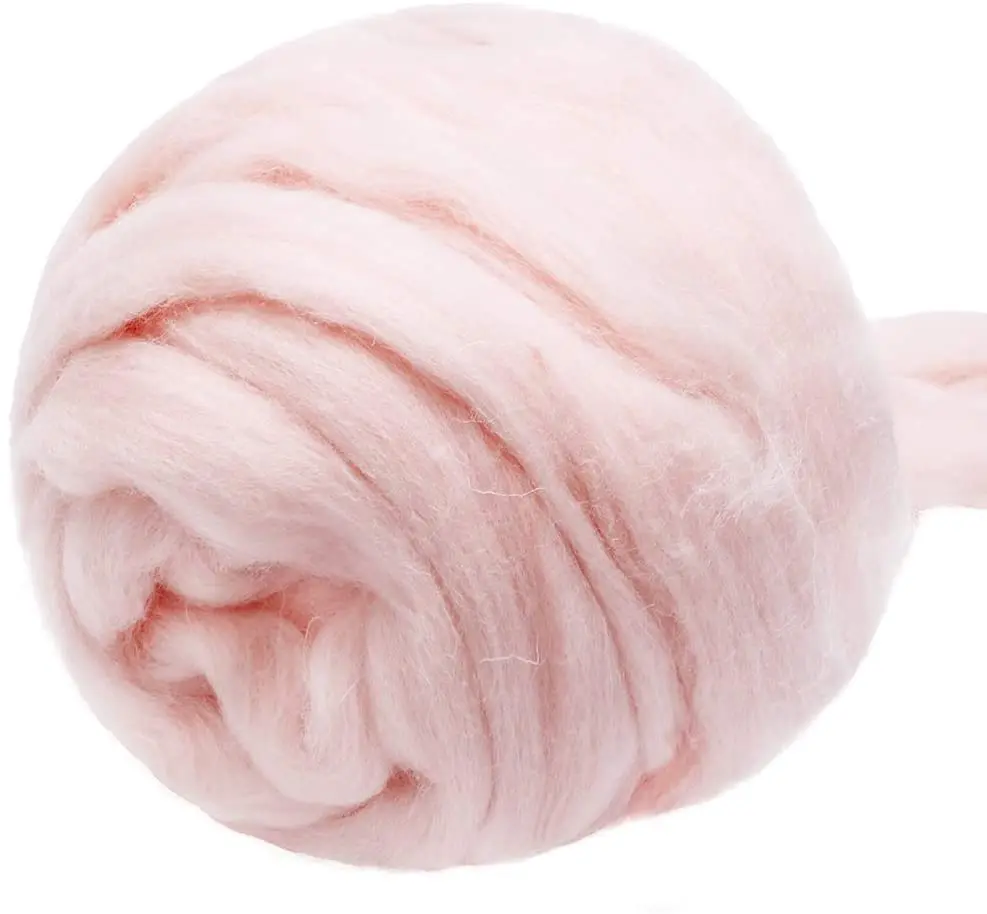 Imzay 3.53oz Wool Roving Yarn, 100% Pure Wool, Chunky Yarn, Spinning Wool Roving For Needle Felting Wet Felting(meat pink) 
Imzay 3.53oz Wool Roving Yarn, 100% Pure Wool, Chunky Yarn, Spinning Wool Roving For Needle Felting Wet Felting(meat pink)