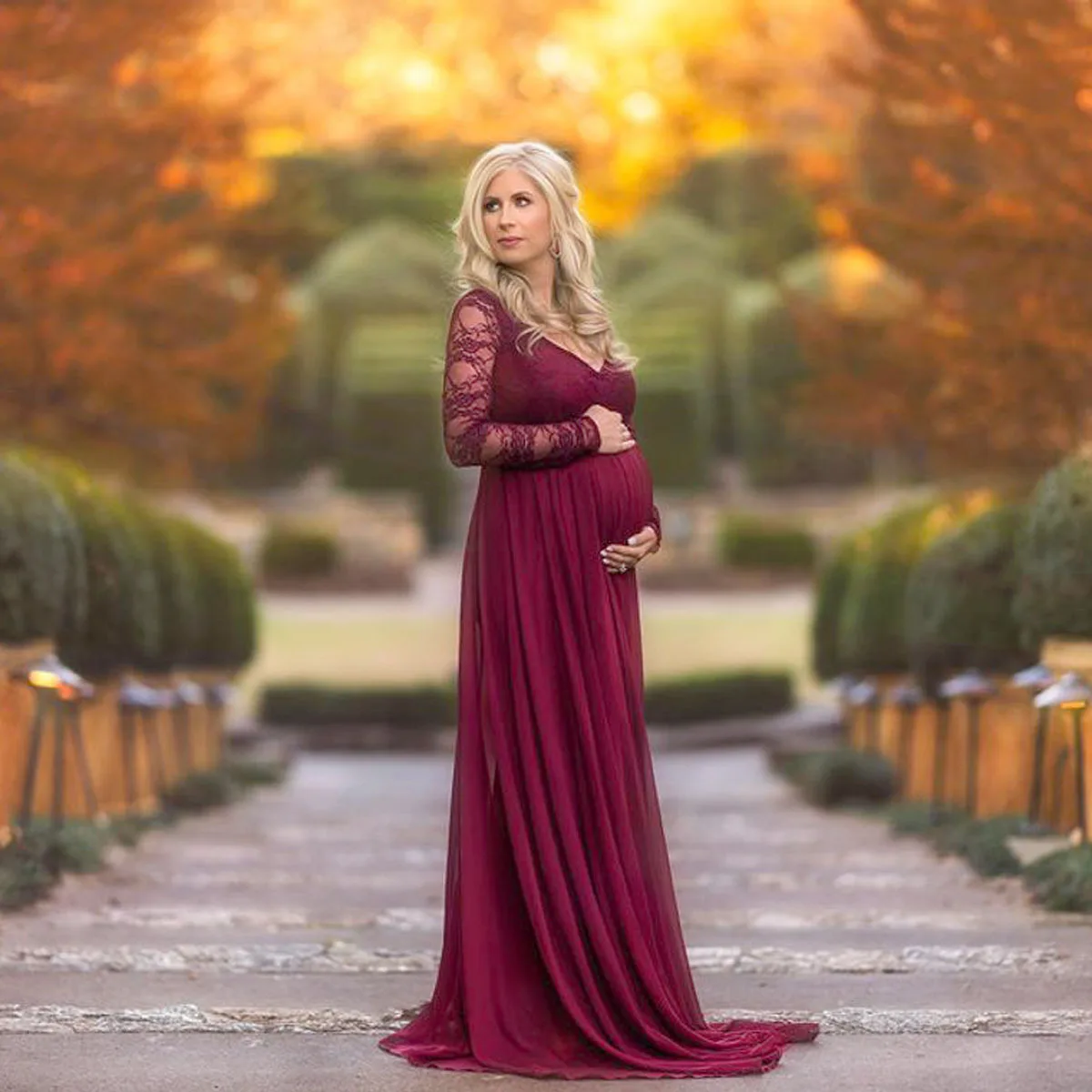 Lace Long Sleeve Maternity Gown Dresses for Photo Shoot Sexy V Neck Maxi Pregnancy Dress Photography Pregnant Women Baby Shower
Lace Long Sleeve Maternity Gown Dresses for Photo Shoot Sexy V Neck Maxi Pregnancy Dress Photography Pregnant Women Baby Shower