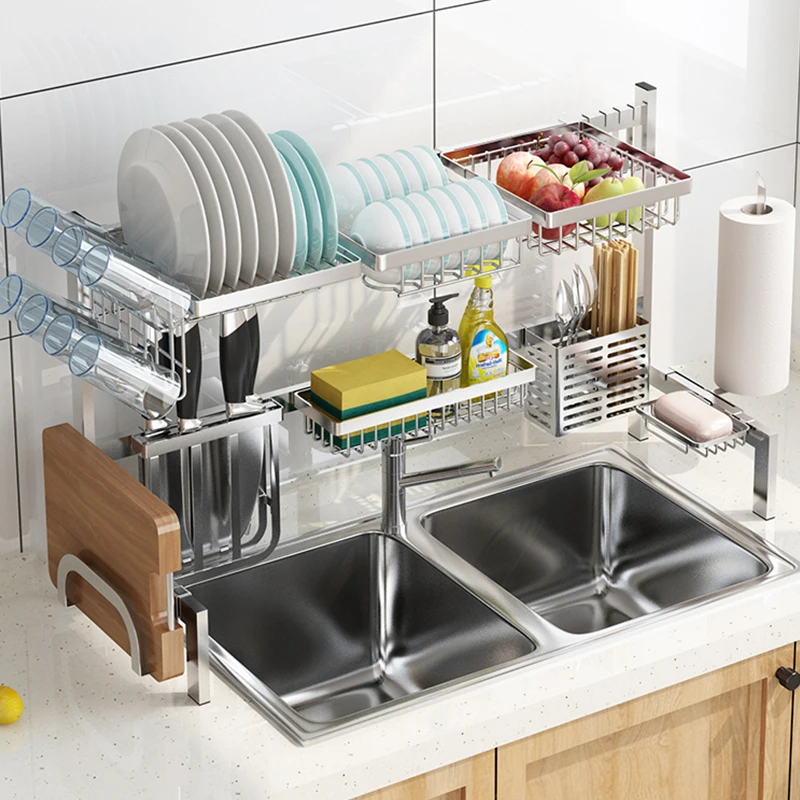 DIY Drain Dish Rack Stainless Steel Kitchen Shelf Fruit Baskets Room Organizer Multifunctional Storage Home Supplies 
DIY Drain Dish Rack Stainless Steel Kitchen Shelf Fruit Baskets Room Organizer Multifunctional Storage Home Supplies