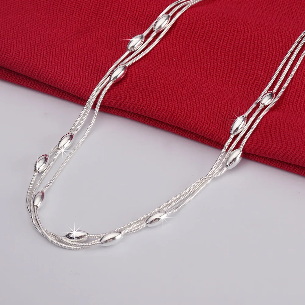 High quality fashion 925 Sterling silver Charms beads Necklace for women Fashion trends Jewelry party wedding accessories
High quality fashion 925 Sterling silver Charms beads Necklace for women Fashion trends Jewelry party wedding accessories