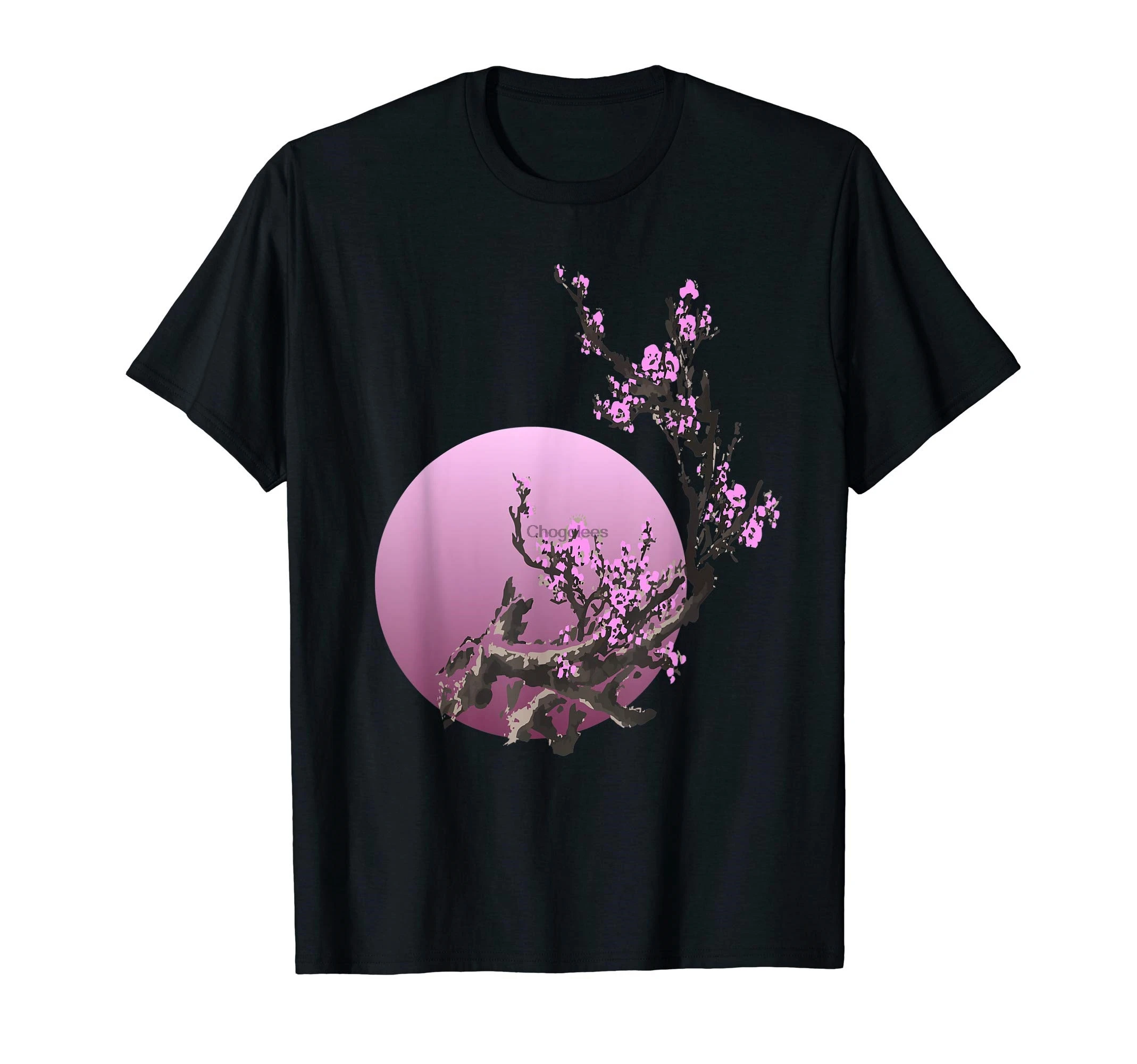 Розовая футболка с цветами сакуры японская цветком вишни |