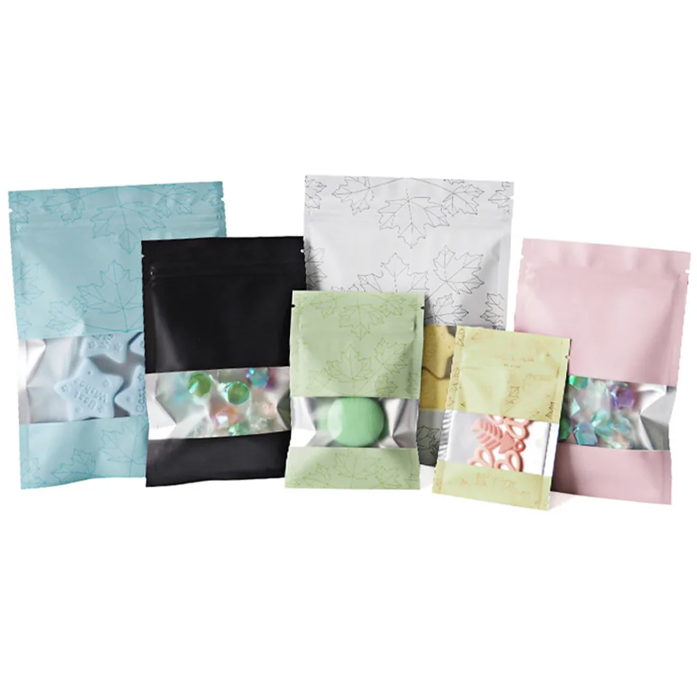 1000Pcs Maple Leaf Aluminum Foil Resealable Zip Lock with Clear Window Tear Notch Small Pouches Tea Spices Powder Package Bag
1000Pcs Maple Leaf Aluminum Foil Resealable Zip Lock with Clear Window Tear Notch Small Pouches Tea Spices Powder Package Bag