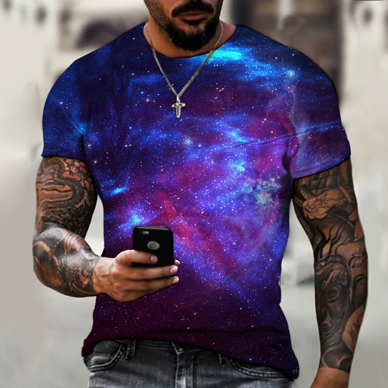 2021 Men's New Gorgeous Starry Sky Pattern 3D Printing Round Neck Short Sleeve Casual Wear T-Shirt
2021 Men's New Gorgeous Starry Sky Pattern 3D Printing Round Neck Short Sleeve Casual Wear T-Shirt