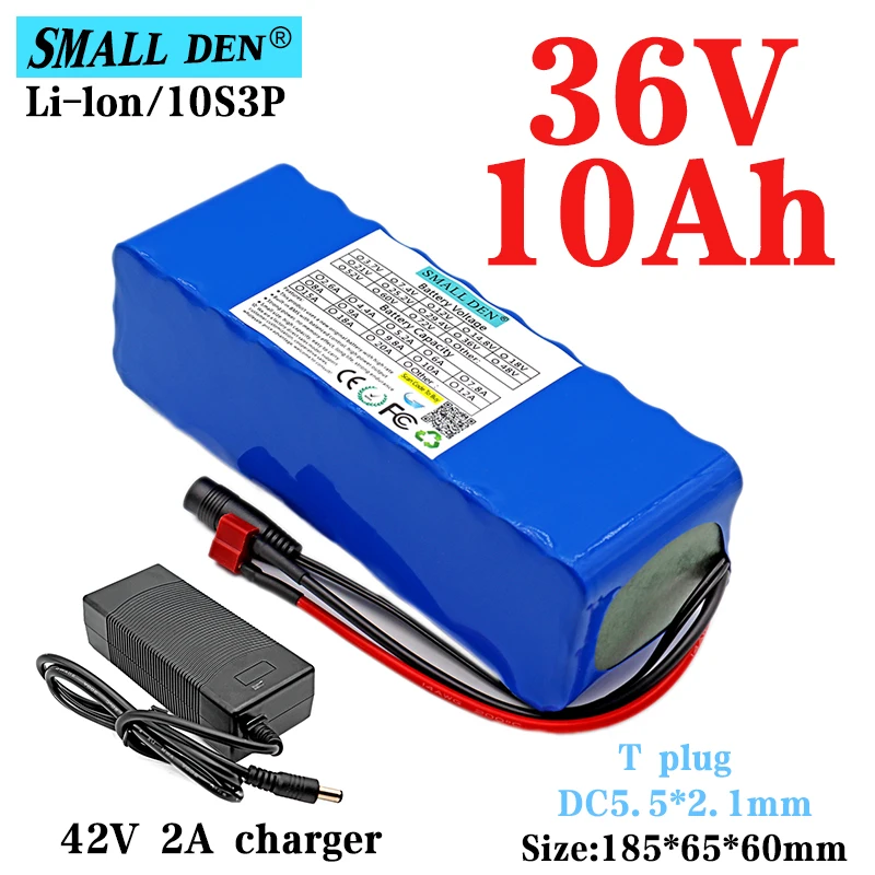 Аккумулятор 36 в 10 Ач 18650 10S3P 15A Стандартный для электрического велосипеда, мотоцикла, скутера, штепсельная вилка DC/T + зарядное устройство 42 в 2A
Аккумулятор 36 в 10 Ач 18650 10S3P 15A Стандартный для электрического велосипеда, мотоцикла, скутера, штепсельная вилка DC/T + зарядное устройство 42 в 2A