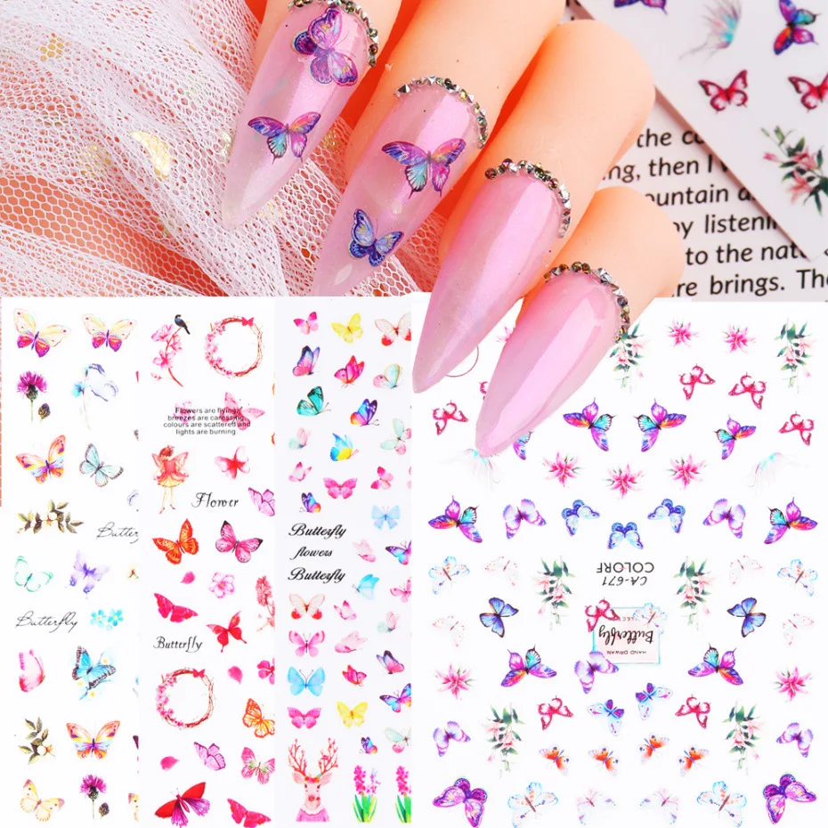 1Pcs Butterfly Nail Art Sticker Classic Big Color Butterfly Adhesive Nail Sticker Pink Flower Nail Sticker Decorative Nails
1Pcs Butterfly Nail Art Sticker Classic Big Color Butterfly Adhesive Nail Sticker Pink Flower Nail Sticker Decorative Nails