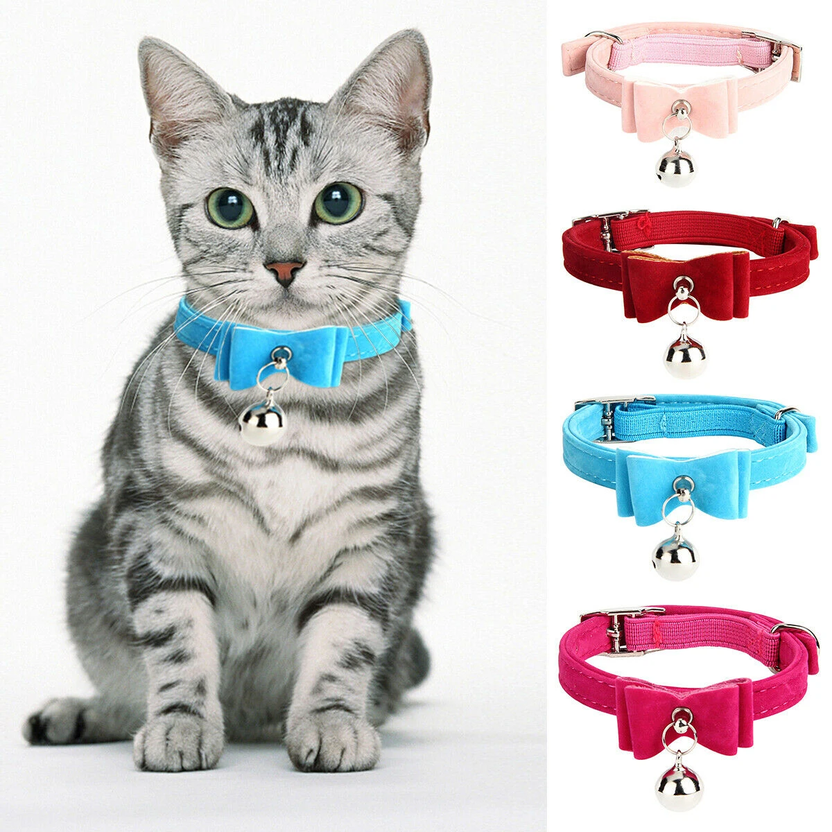 Cat Collar Velvet Bow Tie Safe Adjustable Bowknot Collar with Bell Soft PU Kitten Bow Tie Cute Necktie Cat Accessories
Cat Collar Velvet Bow Tie Safe Adjustable Bowknot Collar with Bell Soft PU Kitten Bow Tie Cute Necktie Cat Accessories