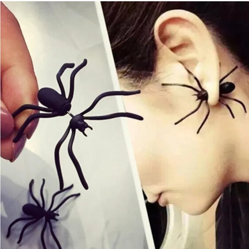 Black Spider Earrings Personality Double-Sided Front And Rear Earrings Puncture Funny Decor For Alternative Halloween
Black Spider Earrings Personality Double-Sided Front And Rear Earrings Puncture Funny Decor For Alternative Halloween