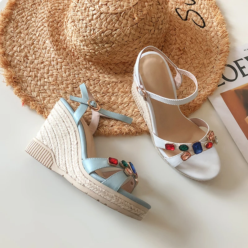 Genuine Leather 2021 Wedge High Heel Women's Shoes Classic Super High Heel Wedge Women Sandals Full Leather Heel Height
Genuine Leather 2021 Wedge High Heel Women's Shoes Classic Super High Heel Wedge Women Sandals Full Leather Heel Height