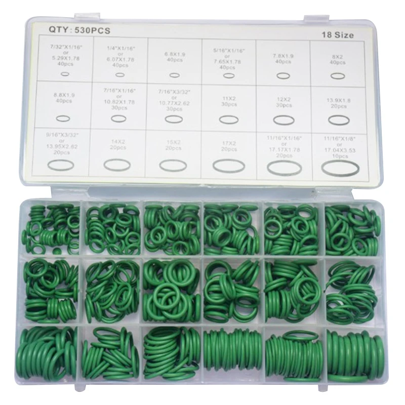 530Pcs Car R134A Car O-Ring Repair Automotive Air Conditioning Repair Rubber Sealant Box Set
530Pcs Car R134A Car O-Ring Repair Automotive Air Conditioning Repair Rubber Sealant Box Set