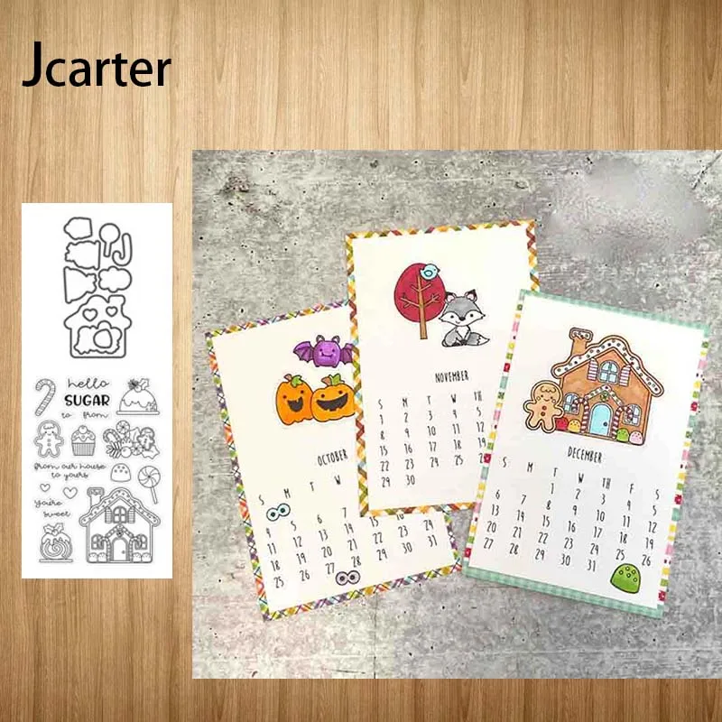 Sugar House Cake Candy Metal Cutting Dies and Rubber Stamps for Scrapbooking Craft Stencil Album Make Template Decor New Design 
Sugar House Cake Candy Metal Cutting Dies and Rubber Stamps for Scrapbooking Craft Stencil Album Make Template Decor New Design