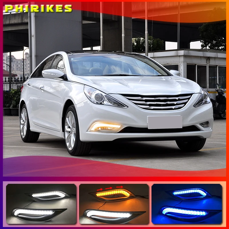 Дневные ходовые огни DRL 12 В желтые поворотные сигнальные для 2011-2013 Hyundai SONATA
