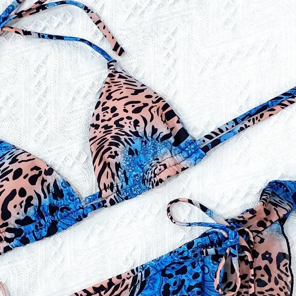 Sexy Halter Leopard Bikini Women Swimwear Female Swimsuit Three-pieces Bikini set With Sarong Bather Bathing Suit Swim
Sexy Halter Leopard Bikini Women Swimwear Female Swimsuit Three-pieces Bikini set With Sarong Bather Bathing Suit Swim