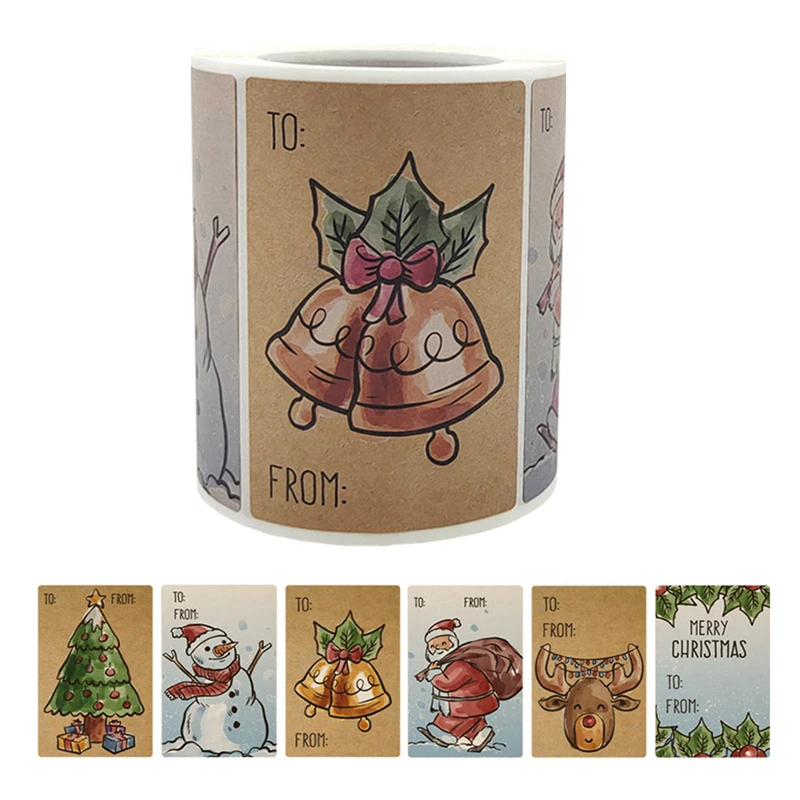 DIY Package Sealing Sticker Label Sticker Markable Retro Kraft Paper Merry Christmas Sticker Roll for Cards Present Bag Gift Box
DIY Package Sealing Sticker Label Sticker Markable Retro Kraft Paper Merry Christmas Sticker Roll for Cards Present Bag Gift Box