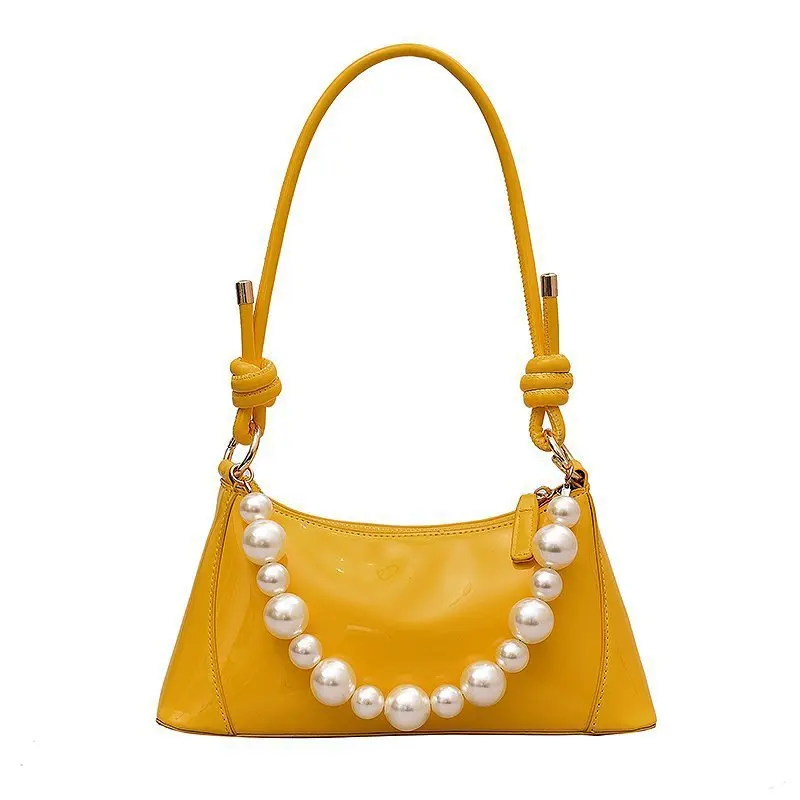 2021 New Arrivals Women PU Leather Shoulder Bag Yellow Solid Color Design High Quality Beaded Handle Leisure Style Underarm Bag
2021 New Arrivals Women PU Leather Shoulder Bag Yellow Solid Color Design High Quality Beaded Handle Leisure Style Underarm Bag