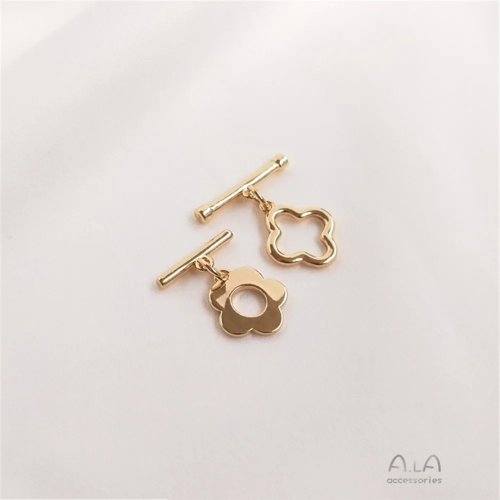 Real 14K Gold Plated Connecting buckle four leaf clover plum OT buckle bracelet buckle necklace buckle jewelry material
Real 14K Gold Plated Connecting buckle four leaf clover plum OT buckle bracelet buckle necklace buckle jewelry material