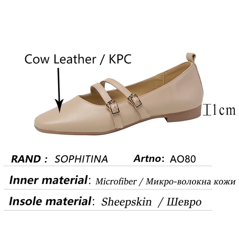 SOPHITINA Shallow Mary Jane Women's Flats Buckle Decoration Concise Shoes Square Toe Wine Red Apricot Leather Female Shoes AO80
SOPHITINA Shallow Mary Jane Women's Flats Buckle Decoration Concise Shoes Square Toe Wine Red Apricot Leather Female Shoes AO80